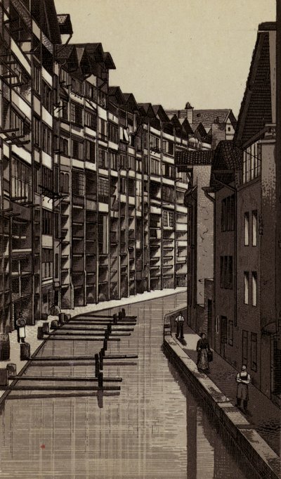 متز: Gerber-Strasse (litho) بواسطة المدرسة الأوروبية