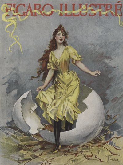 بيضة عيد الفصح. غلاف Le Figaro Illustre ، أبريل 1893 (لون ليثو) بواسطة المدرسة الأوروبية