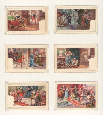 العمل الفني الأصلي لمجموعة من بطاقات Liebig: Wagner ، Die Meistersinger (الغواش على الورق) بواسطة المدرسة الأوروبية