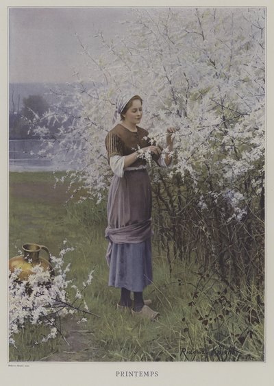 Printemps (الربيع) (لون ليثو) بواسطة المدرسة الأوروبية