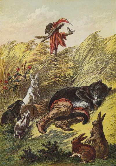 Puss In Boots (colour litho) بواسطة المدرسة الأوروبية