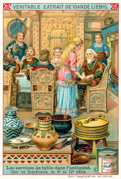 Scandinavian tableware, 8th-12th Century (chromolitho) بواسطة المدرسة الأوروبية