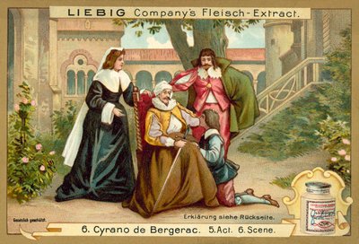 مشهد من Cyrano de Bergerac (Chromolitho) بواسطة المدرسة الأوروبية