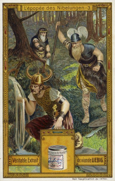 مشهد من Nibelungenlied بواسطة المدرسة الأوروبية