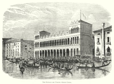 The Fondaco dei Turchi ، القناة الكبرى (نقش) بواسطة المدرسة الأوروبية