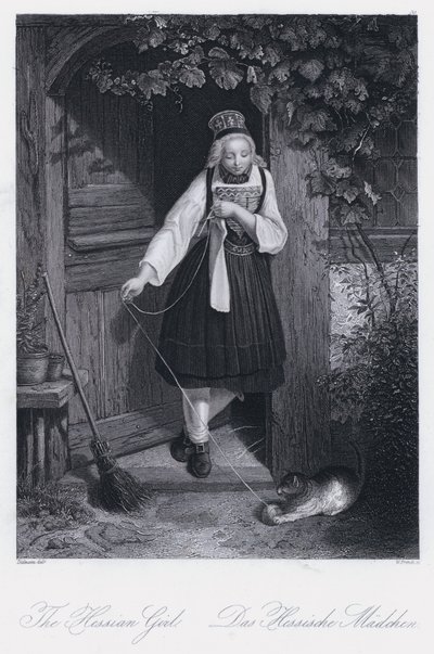 The Hessian Girl (engraving) بواسطة المدرسة الأوروبية