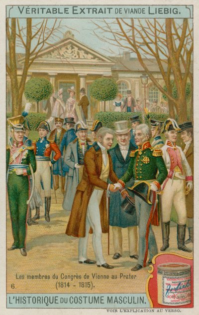 أعضاء معاهدة فيينا عام 1815 بواسطة المدرسة الأوروبية