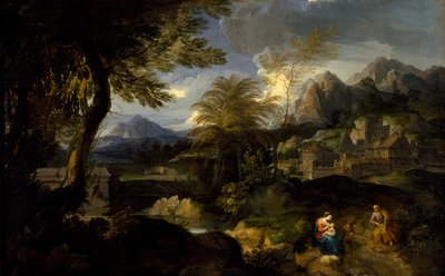 الباقي على الرحلة إلى مصر ، 1670-1700 بواسطة المدرسة الأوروبية