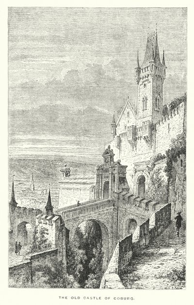 The old Castle of Coburg (engraving) بواسطة المدرسة الأوروبية