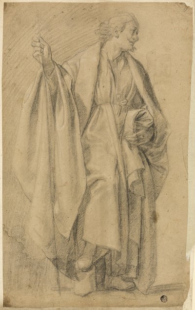 مجسم ذكر رايات واقف يحمل عصا بواسطة Eustache Le Sueur