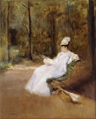 يجلس على مقاعد البدلاء؛ على المقعد ، c.1848 بواسطة إيفا جونزاليس