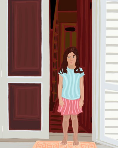 فتاة صغيرة في المدخل (فن رقمي) بواسطة إيفان سكلار