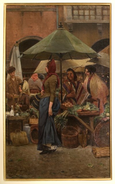 ساحة عشب 1892 (زيت على قماش) بواسطة إيفاريستو كابيلي