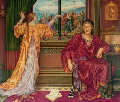 La cage doree - The Gilded Cage ، بقلم دي مورغان ، إيفلين (1855-1919). زيت على قماش ، بين عامي 1900 و 1919. معرض واتس بواسطة إيفلين دي مورغان