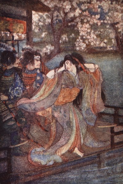 The Maiden of Unai ، رسم توضيحي من "The Myths and Legends of Japan" بقلم F. Hadland Davis بواسطة إيفلين بول