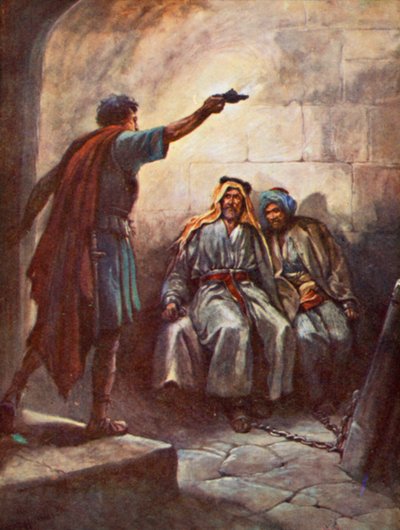 بول وسيلاس في السجن (لون ليثو) بواسطة إيفلين ستيوارت هاردي
