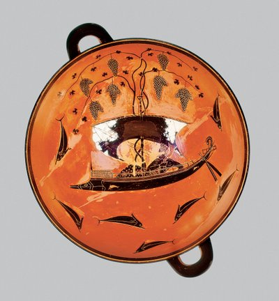 ديونيسوس في قارب بواسطة إكسيكياس إكسيكياس