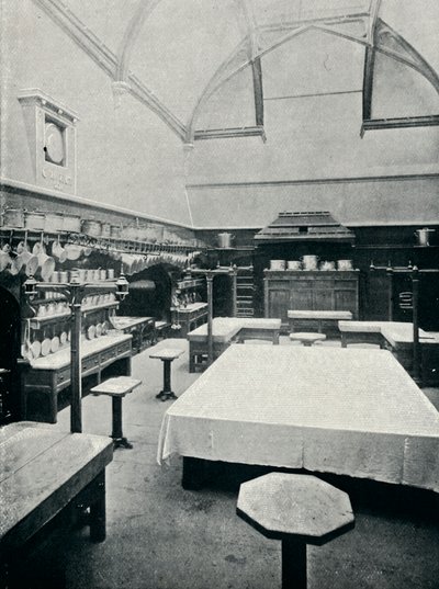 المطبخ الملكي في قلعة وندسور ، c1899 ، 1901 بواسطة أير وسبوتيسوود