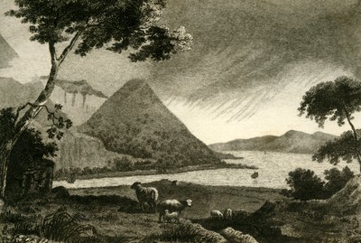 "View at the Ferry of Ballyhulish" ، أواخر القرن الثامن عشر بواسطة غير معروف
