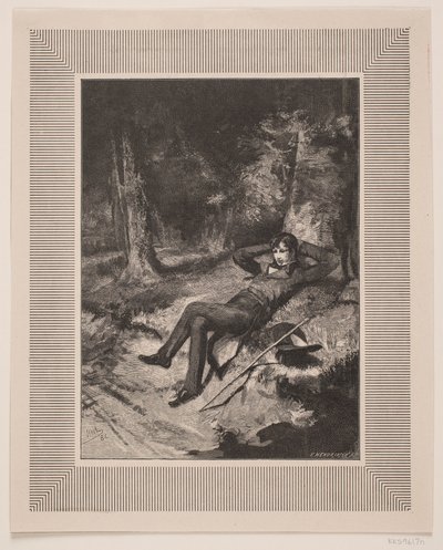 رسم توضيحي لـ C. Hauch ، "The Beloved" بواسطة هانز نيكولاج هانسن