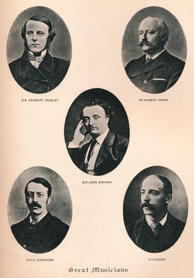 الموسيقيون العظماء - اللوحة XI ، c1880 ، 1895 بواسطة F. Jenkins Heliog