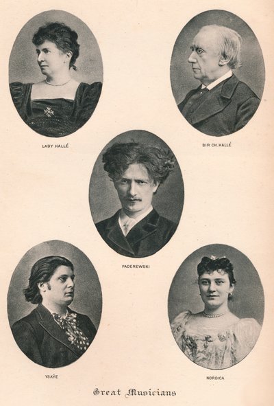 الموسيقيون العظماء - اللوحة X. ، c1880 ، 1895 بواسطة F. Jenkins Heliog