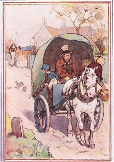 عندما كانوا يبتعدون ، نفدت والدته من البوابة ، التوضيح من ديفيد كوبرفيلد ، 1914 بواسطة FMB Blaikie