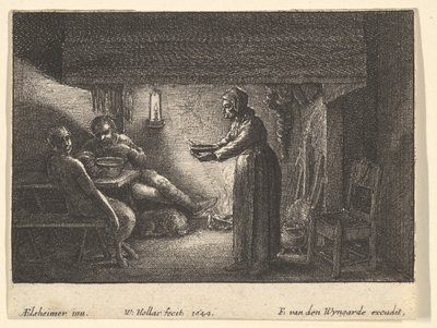 الساتير والفلاح ، 1644. بواسطة F van den Wyngarde
