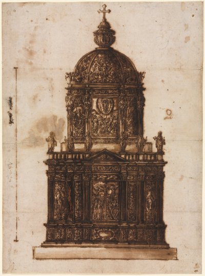 تصميم ل Ciborium ، 1600s. بواسطة ورشة فانتوني العائلية