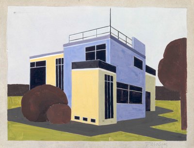 تصميم لمنزل منفصل ، 1923. بواسطة فاركاس مولنار