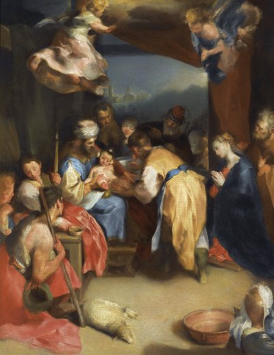 Circoncision de Jesus - ختان المسيح - Barocci ، Federigo (1528-1612) - زيت على قماش - 81،8x63،7 - مجموعة خاصة بواسطة Federico Fiori Barocci أو Baroccio