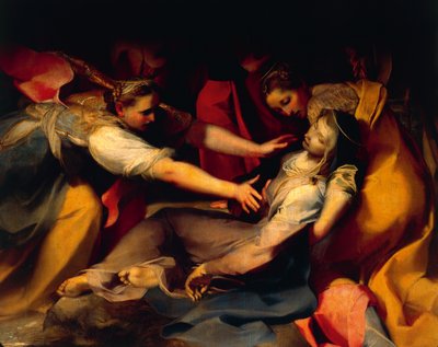 إغماء العذراء ، تفاصيل من "ترسب الصليب" بواسطة Federico Fiori Barocci أو Baroccio