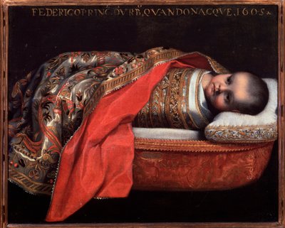 Portrait of Federico Ubaldo della Rovere, Duke of Urbino (infant) - Painting بواسطة Federico Fiori Barocci أو Baroccio