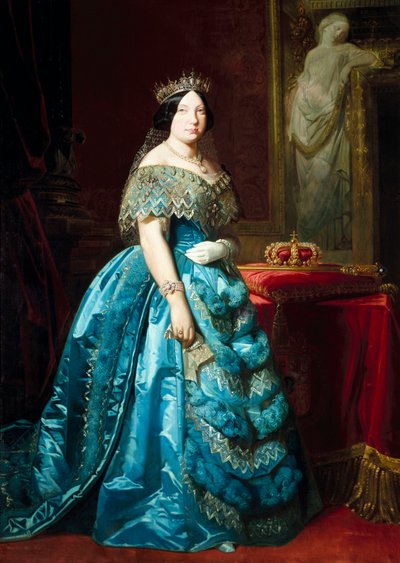 صورة لإيزابيلا الثانية ملكة إسبانيا (إيزابيلا من بوربون أو إيزابيل دي بوربون بواسطة Federico de Madrazo y Kuntz