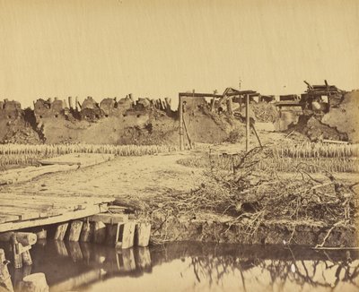 يظهر الجزء الخارجي من الحصن الشمالي المدخل الإنجليزي في 21 أغسطس 1860 بواسطة فيليس بيتو