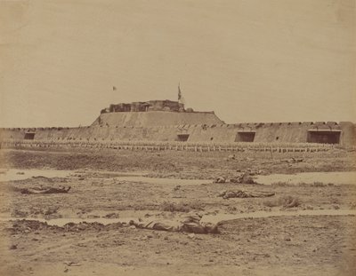الجزء الخلفي من الحصن الشمالي بعد الاستيلاء عليه ، يُظهر انسحاب الجيش الصيني ، 21 أغسطس 1860 بواسطة فيليس بيتو