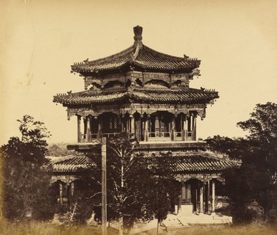 القصر الإمبراطوري العظيم (يوان مينغ يوان) قبل الاحتراق ، بيكين ، 18 أكتوبر 1860 بواسطة فيليس بيتو