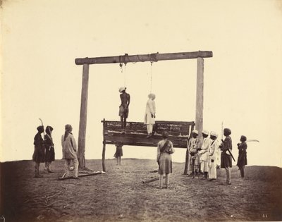 اثنان من أفراد قوات المشاة الأصلية الحادية والثلاثين ، الذين تم شنقهم في لكناو ، 1857 بواسطة فيليس بيتو