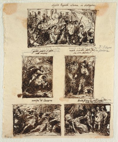 تصميم للزخارف المختلفة بما في ذلك Coriolanus at the Walls of Rome بواسطة فيليس جياني