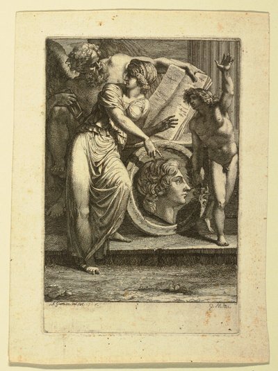 رسم، نقش محفور: قطعة أمامية أو صفحة إهداءية، 1785 بواسطة فيليس جياني