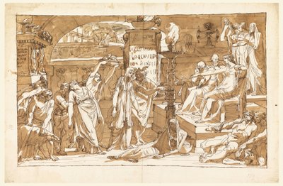 رسم، هاديس؛ بيرسيفوني في العالم السفلي (عرض لبروسيربين)، حوالي 1820 بواسطة فيليس جياني