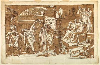 رسم، هاديس؛ بيرسيفوني في العالم السفلي (عرض لبروسيربين)، حوالي 1820 بواسطة فيليس جياني
