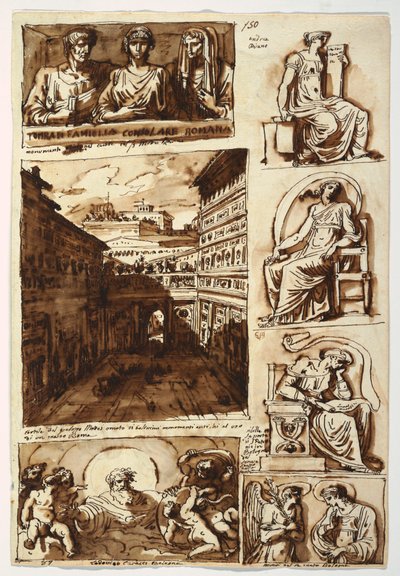 رسم، أعمال فنية متنوعة.  بلاط قصر ماتيي في روما، 1812-1814 بواسطة فيليس جياني
