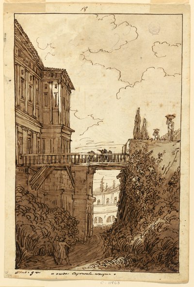 رسم، فيلا فارنيزي: في خندق كابرارولا، حوالي عام 1813 بواسطة فيليس جياني