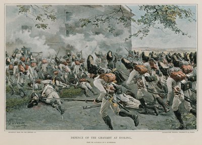 الدفاع عن مخزن الحبوب في Essling بواسطة Felicien baron de Myrbach Rheinfeld