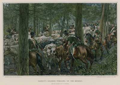 جنود ماربوت يبحثون عن التراجع بواسطة Felicien baron de Myrbach Rheinfeld
