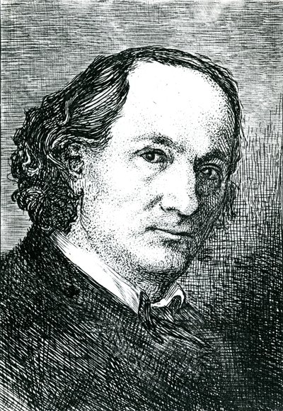 Charles Baudelaire (1821-67) (engraving) (b/w photo) بواسطة فيليكس (بعد) براكيموند