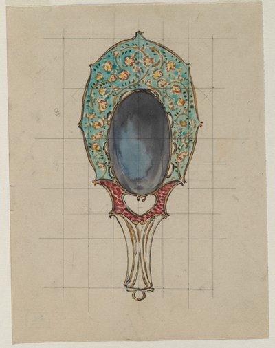تصميم لمرآة يدوية ، ج. 1900-1902. بواسطة فيليكس براكيموند