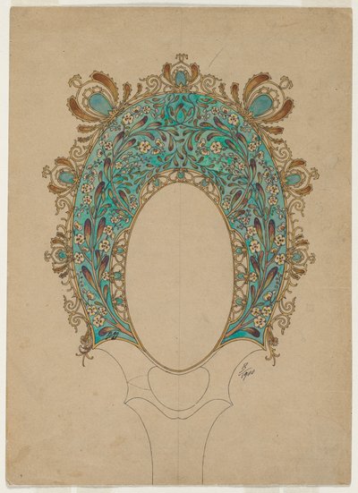 تصاميم لمرآة اليد ، ج. 1900-1902. بواسطة فيليكس براكيموند