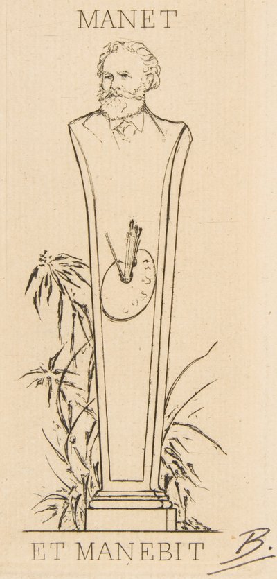 Ex-libris of Manet ، 1875. بواسطة فيليكس براكيموند
